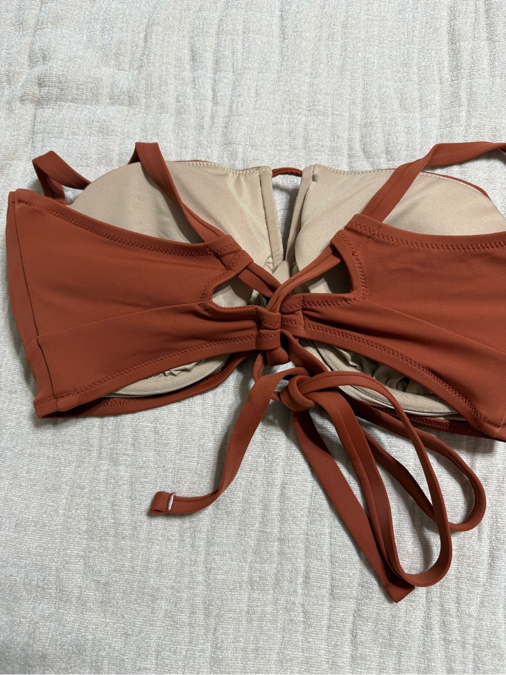 Rust Brown Ruched Bikini Set - Picture 3 of 4